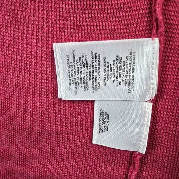 Kasper Womens Open Front Cardigan 2X Zipper Pockets 3/4 Sleeves Fuchsia - Picture 4 of 7